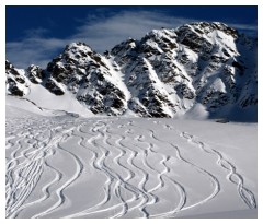 Scie in neve fresca sulle piste di Solda