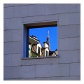 Spedisci la cartolina "Finestra con vista sul campanile del Duomo di Bolzano"