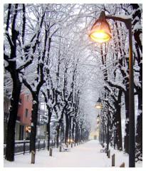 Neve nell'hinterland milanese