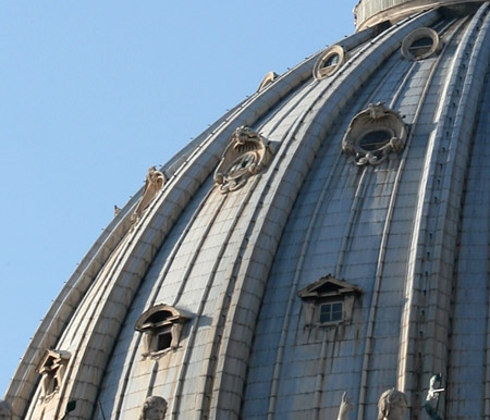 Spicchi della cupola di San Pietro