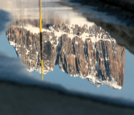 Il monte Averau riflesso