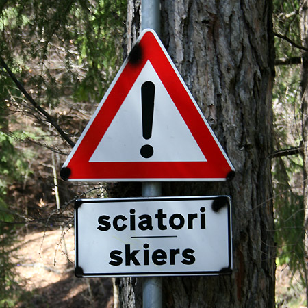Attenzione sciatori