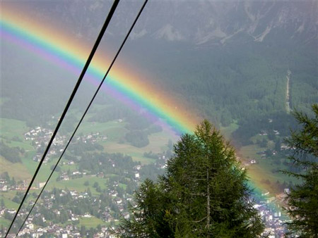 Arcobaleno su Cortina d'Ampezzo