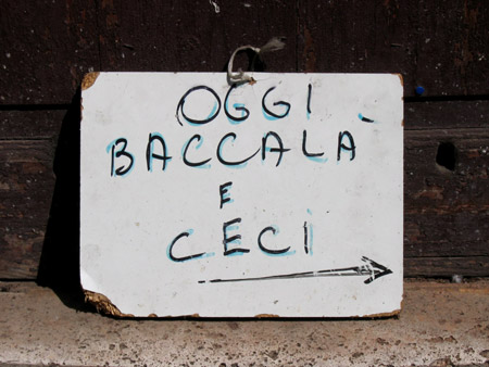 Oggi baccal e ceci