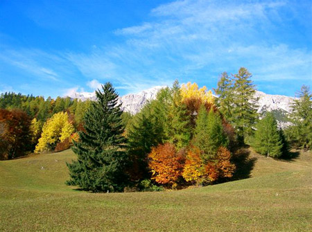 Le dolomiti in autunno