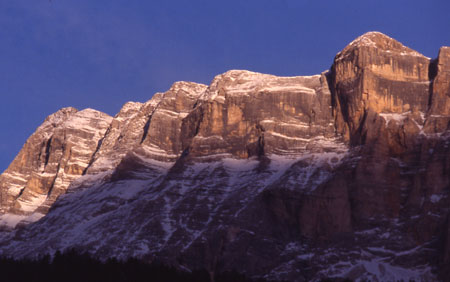 Val Badia: il monte Croce verso il tramonto