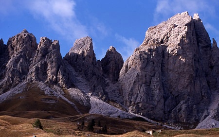 Passo Gardena, vista sul gruppo del Cir