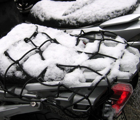 Porta neve per moto