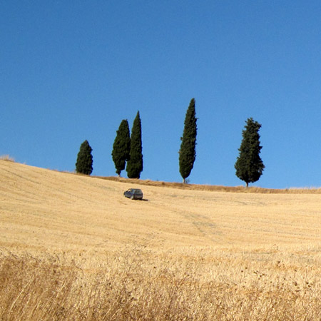 Pandino in salita sulle colline toscane