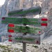 Dolomiti, incrocio di sentieri al Lagazuoi