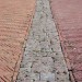 Siena: Piazza del Campo, l'unione di 2 spicchi della pavimentazione